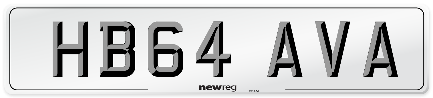 HB64 AVA Number Plate from New Reg